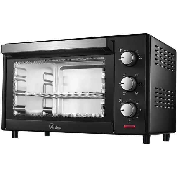 ardes ar6226b gustavo dark 25 l forno elettrico ventilato 6 funzioni cottura accessori inclusi nero 25 litri