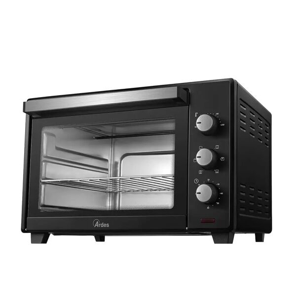 ardes ar6238b gustavo dark 38l forno elettrico ventilato 6 funzioni cottura accessori inclusi nero 1600w 38 litri