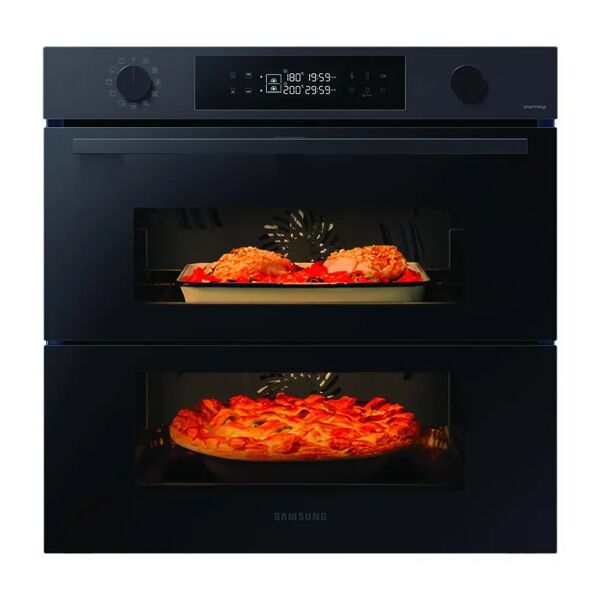 samsung nv7b4540vbb forno elettrico multifunzione con grill da incasso a vapore capacita' 76 litri dual cook flex classe enertgetica a wi-fi 59,5 cm
