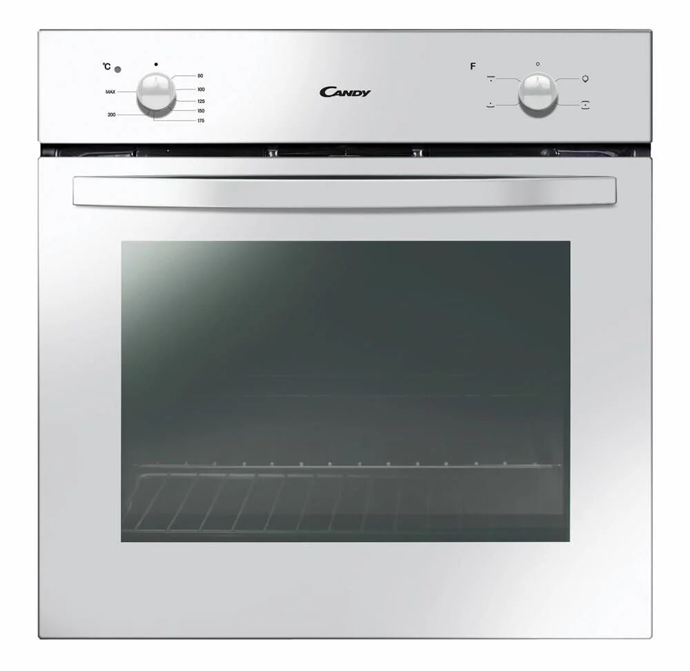 candy fcs201w-e forno elettrico da incasso capacita' 71 litri classe energetica a 4 funzioni due manopole 60 cm bianco