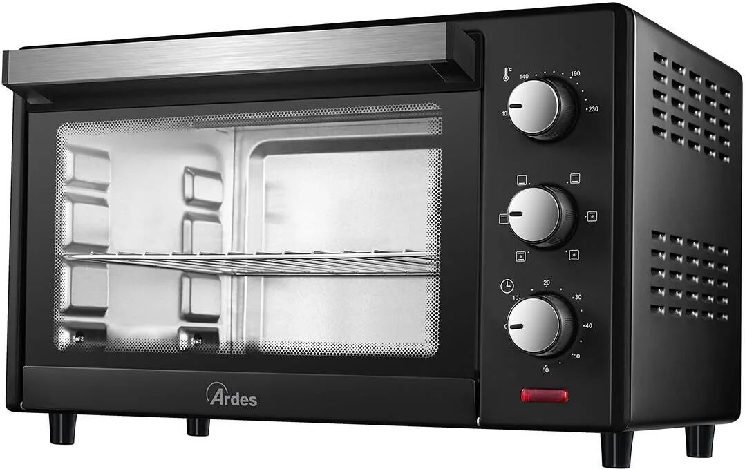 ardes ar6226b gustavo dark 25 l forno elettrico ventilato 6 funzioni cottura accessori inclusi nero 25 litri