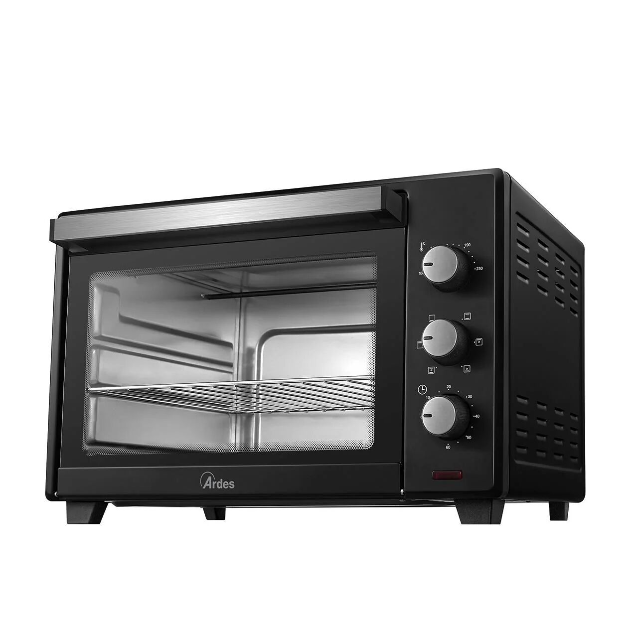 ardes ar6238b gustavo dark 38l forno elettrico ventilato 6 funzioni cottura accessori inclusi nero 1600w 38 litri