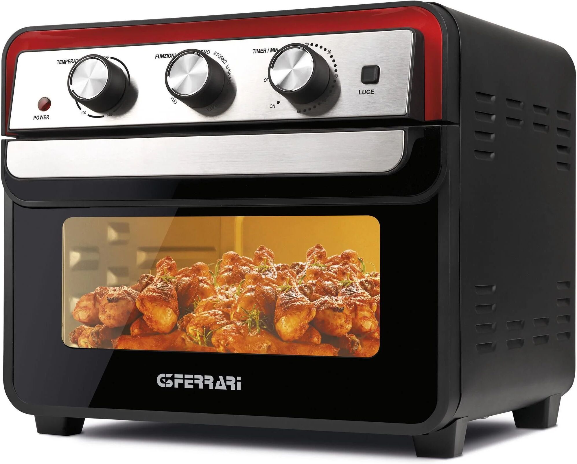 acer g3ferrari g10145 friggisano 22 litri forno friggitrice ad aria 1700w nero-rosso