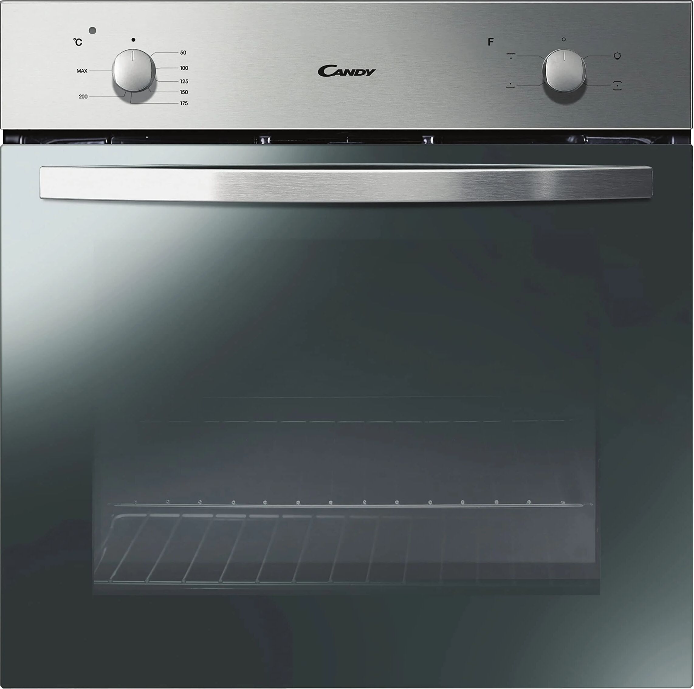 candy fcs 100 x/e forno elettrico da incasso, statico, capacità 70 litri, libera installazione, funzione grill, 4 programmi, 59,5x56,8x59.5 cm, inox, classe a