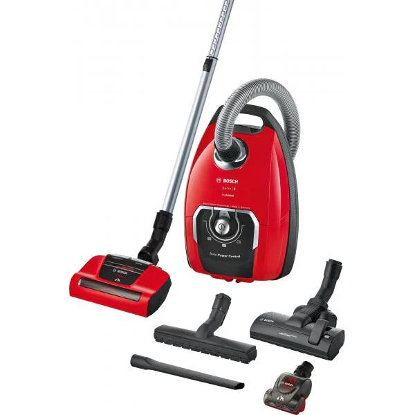 aspirapolvere con sacchetto bosch gl80 proanimal rosso -bosch bgb8pet1 - 650 watt - 74 db - capacità: 5l