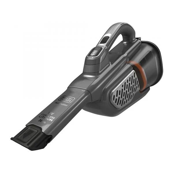 black & decker bhhv520jf-qw - aspirapolvere manuale - dustbuster lithium 18v - 2 velocità - autonomia 40min - black silver titanium