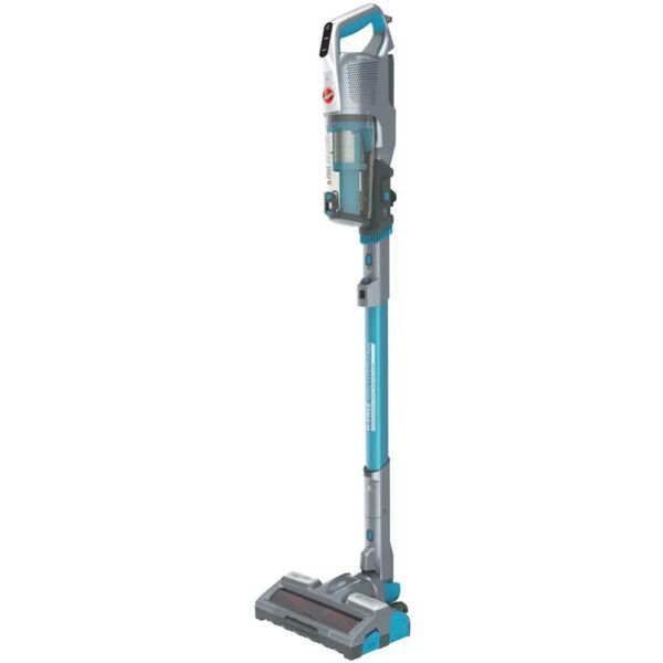 hoover h-free 500 hydro plus scopa elettrica senza filo senza sacco capacita' 0,45 litri autonomia 45 minuti grigio-turchese