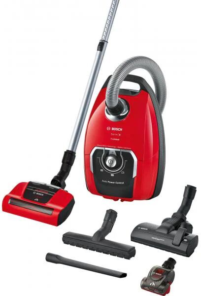 aspirapolvere con sacchetto bosch gl80 proanimal rosso -bosch bgb8pet1 - 650 watt - 74 db - capacità: 5l