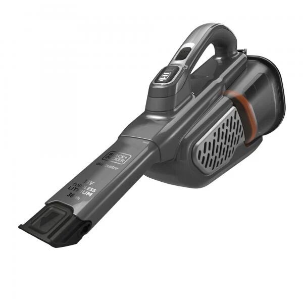 black & decker bhhv520jf-qw - aspirapolvere manuale - dustbuster lithium 18v - 2 velocità - autonomia 40min - black silver titanium