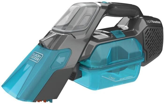 black & decker aspirapolvere portatile - spillbuster 2 in 1 - 12v 1,5 ah - spazzola manuale - blu