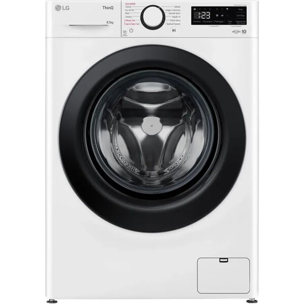 lg f2wv308s6aw lavatrice 8.5kg ai dd 1200 giri vapore classe energetica a