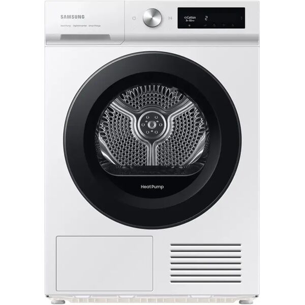 samsung dv90bb5245aw asciugatrice a pompa di calore classe energetica a+++ capacita' di carico 9kg digital inverter optimal dry ai control flat design