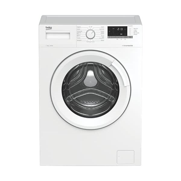 beko - wux71232wi-it - lavatrice standard 7 kg, 1200 giri/min, 15 programmi, display smart touch - bianco, 60 x 49 x h84cm