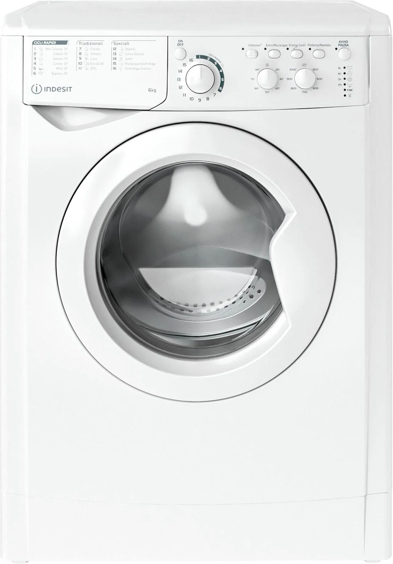 indesit ewc 61051 w it n lavatrice libera installazione carica frontale classe energetica f capacita' di carico 6kg centrifuga 1000 giri opzione extr