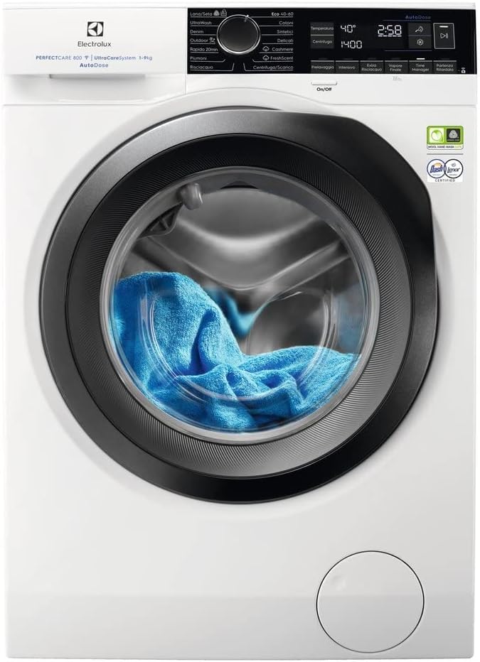 electrolux ew8f296bq perfect care 800 lavatrice carica frontale autodose ultracare vapore pro sensicare classe energetica a capacita' di carico 9 kg
