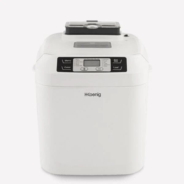 hkoenig h.koenig bake340 - macchina per il pane con semi - 12 programmi - 3 livelli di cottura - 550w - 2 formati: 650 o 800g - schermo lcd