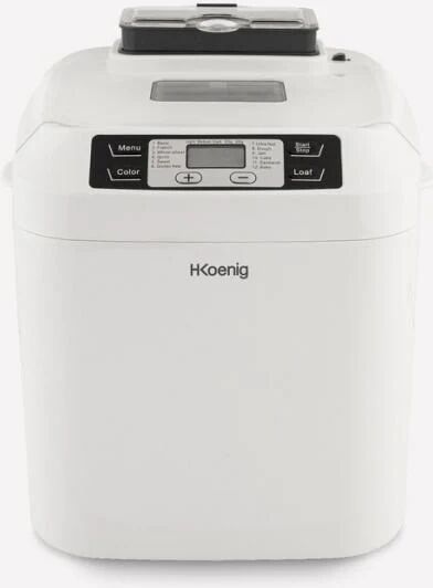 hkoenig h.koenig bake340 - macchina per il pane con semi - 12 programmi - 3 livelli di cottura - 550w - 2 formati: 650 o 800g - schermo lcd