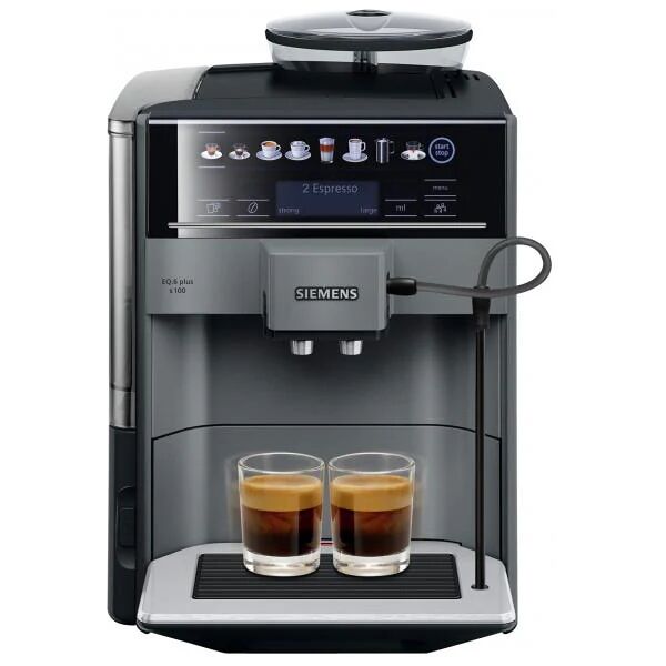 caffettiera superautomatica siemens ag te651209rw bianco nero titanio 1500 w 15 bar 2 tazze 1,7 l