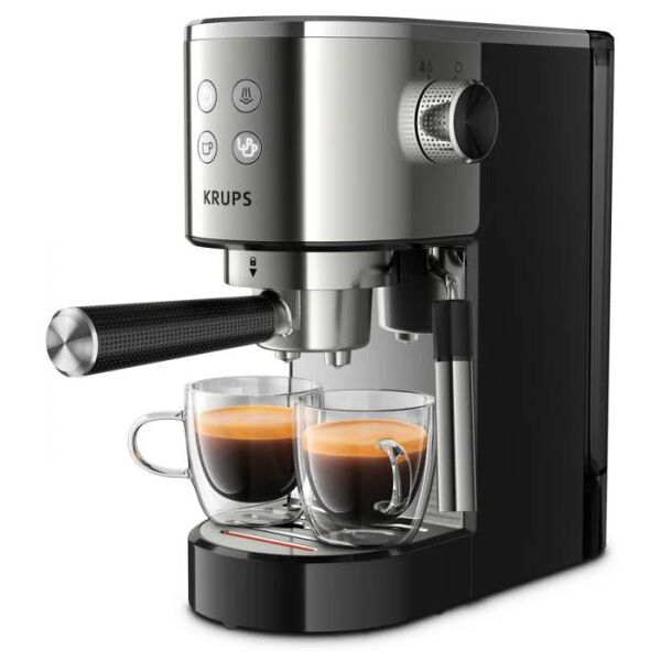 caffettiera express a leva krups xp442c11 nero 1 l 2 tazze