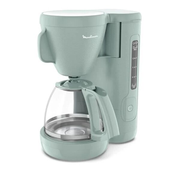 moulinex macchina da caffè con filtro 1,25 l, serbatoio anteriore, portafiltro girevole, sistema antigoccia, mantieni caldo, mattina fg2m1310