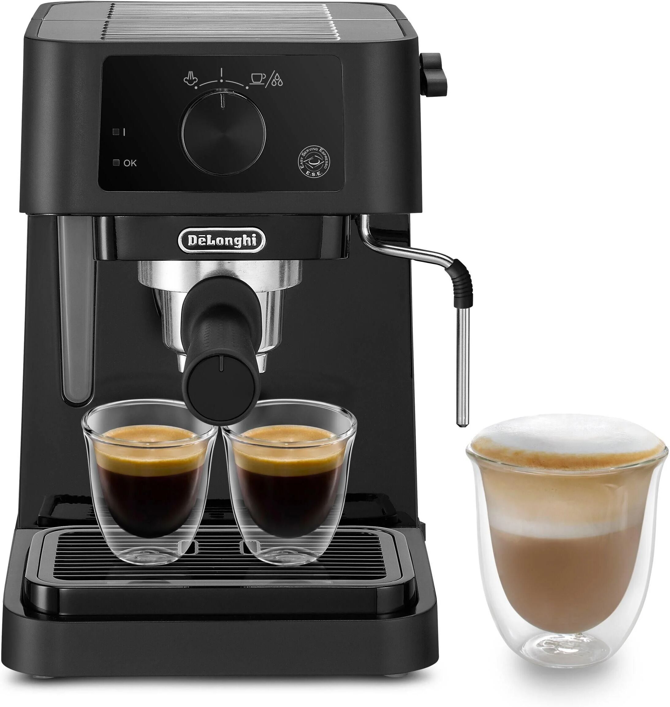 delonghi ec235.bk stilosa macchina da caffe' a pompa potenza 1100 w capacita' 1 litro montalatte per cappuccini nero