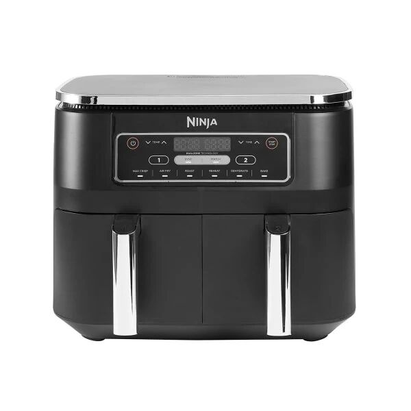 ninja foodi af300eu - friggitrice senza olio dual zone - funzioni sync, match - 6 modalità di cottura - 7,6l - 2400w