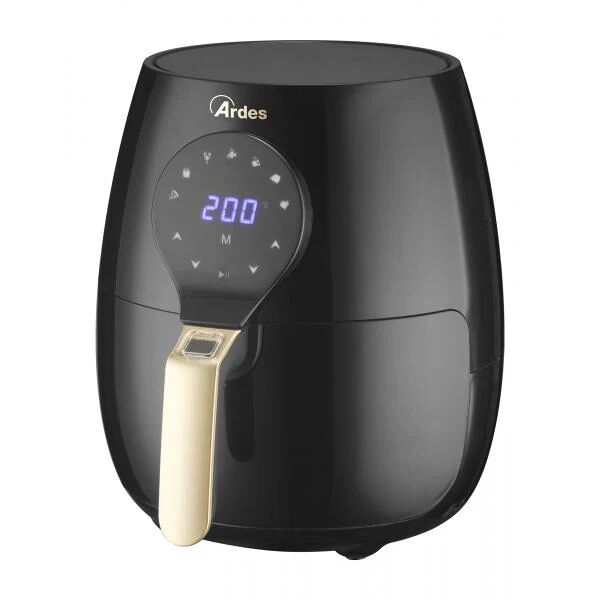 friggitrice ad aria ardes ar1k33 eldorada maxi - 80% di grassi in meno - 5 litri - display lcd - 1450w - nero