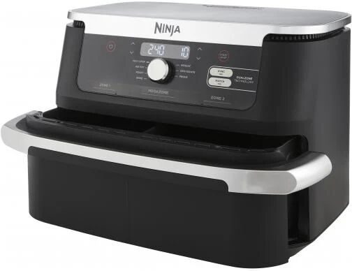 ninja af500eu friggitrice doppia 10,4 l indipendente 2470 w friggitrice ad aria calda nero, stainless steel