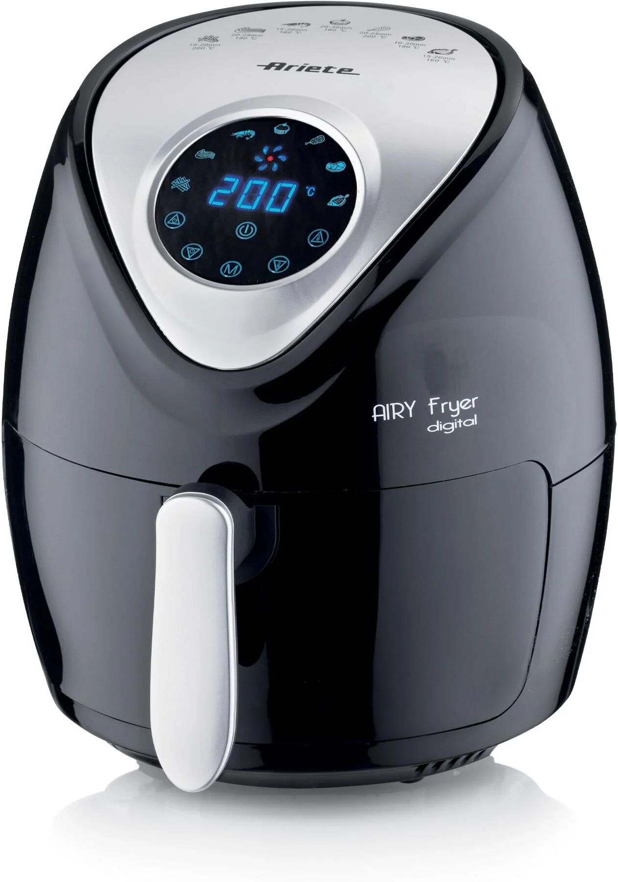 ariete 4616 airy fryer digital friggitrice ad aria calda senza olio 1300w 2,6 litri