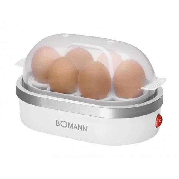 Clatronic Bomann EK 5022 CB 6eggs 400W Argento, Trasparente, Bianco Pentolino per uova