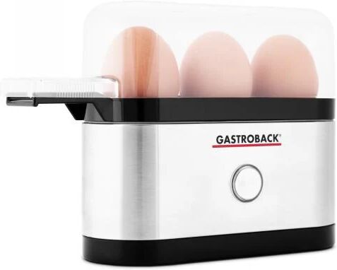 Gastroback Mini Pentolino per uova 3 uovo/uova 350 W Nero, Acciaio inossidabile