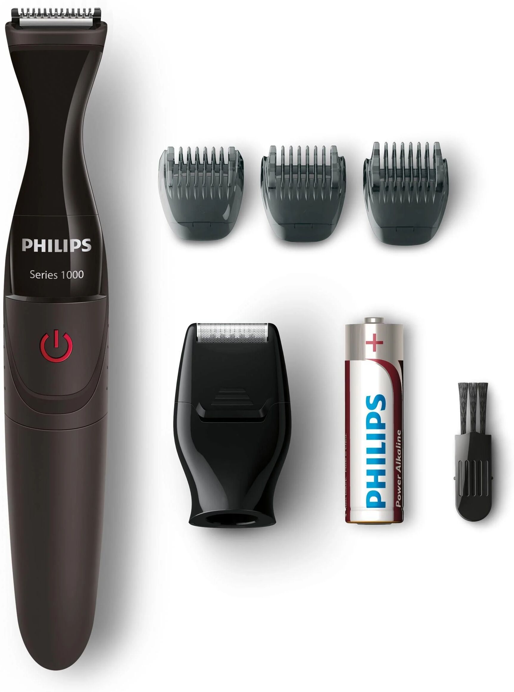 philips mg1100-16 multigroom series 1000 regolabarba di precisione dualcut nero