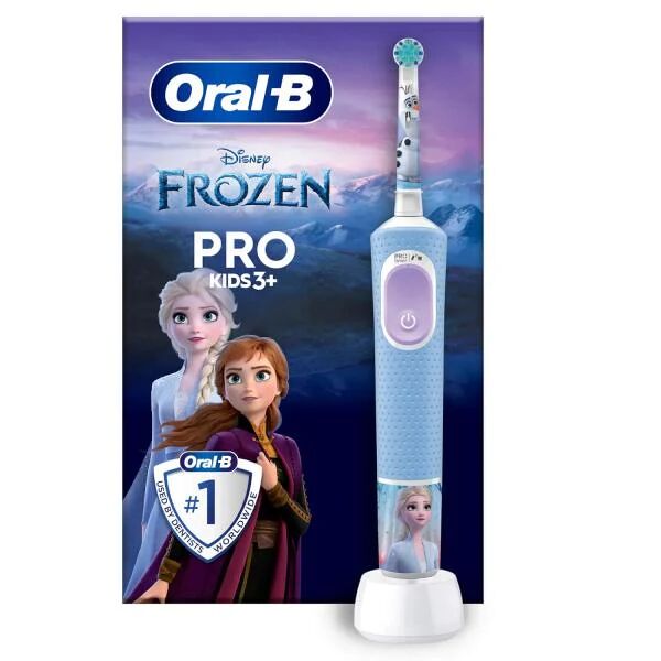 spazzolino elettrico per bambini oral-b pro, 1 manico frozen, 1 testina, dai 3 anni in su