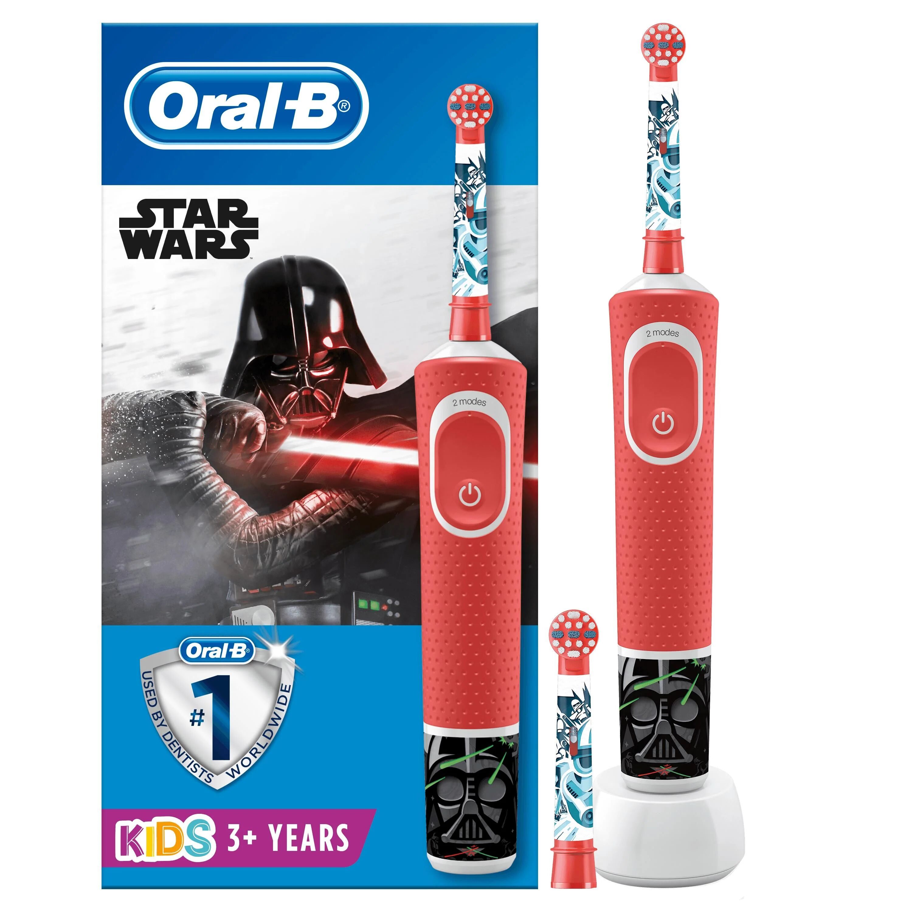 braun oral-b kids spazzolino elettrico ricaricabile 1 manico con personaggi di star wars