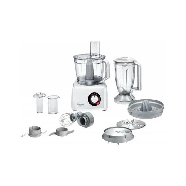 bosch multitalent 8 robot da cucina 3,9 l traslucido, bianco bilance incorporate 1100 w