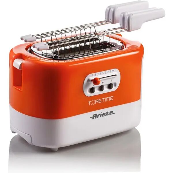 ariete tostapane 700w 9 livelli di cottura scaldabriosche integrato arancione