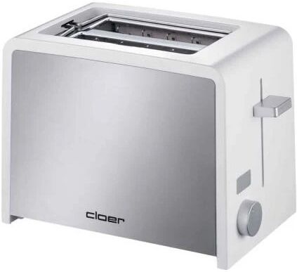 Cloer Toaster 3211 2 fetta/e Argento, Bianco