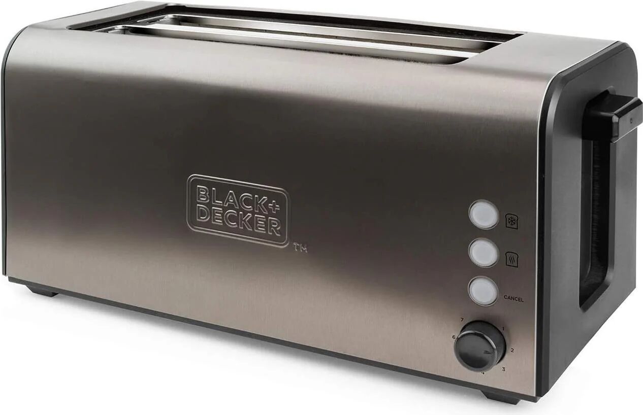 Black & Decker ES9600080B BXTO1500E Toaster, 1500W, Edelstahl, Grau (BXTO1500E)