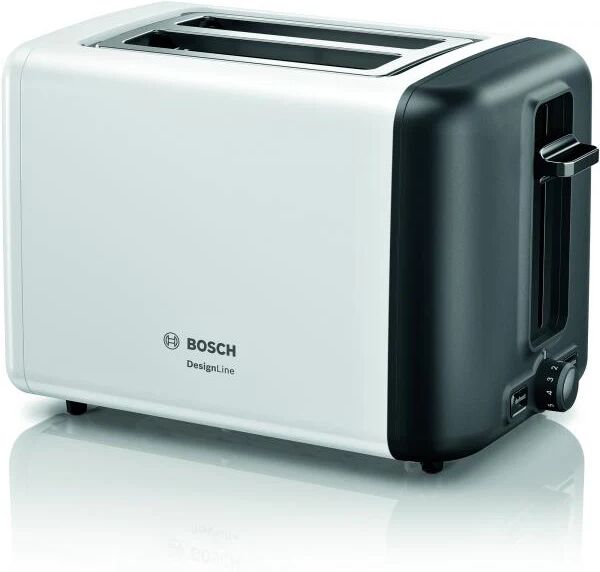 Bosch TAT3P421DE tostapane 2 fetta/e Nero, Bianco 970 W