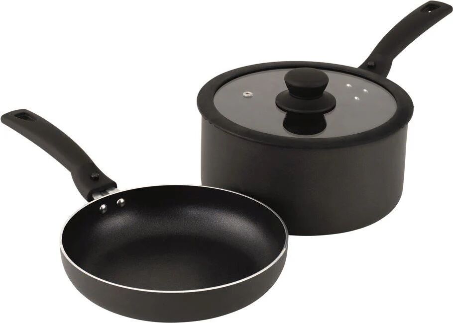 Oase Outdoors Kochgeschirr Culinary Set M 2-teilig - Outwell Kochgeschirr Culinary Set M 2-teiligArt: Bratpfanne - Kochtopf - Set: Ja - Farbe: Schwarz - Sportart: Camping - Outdoor (650599)