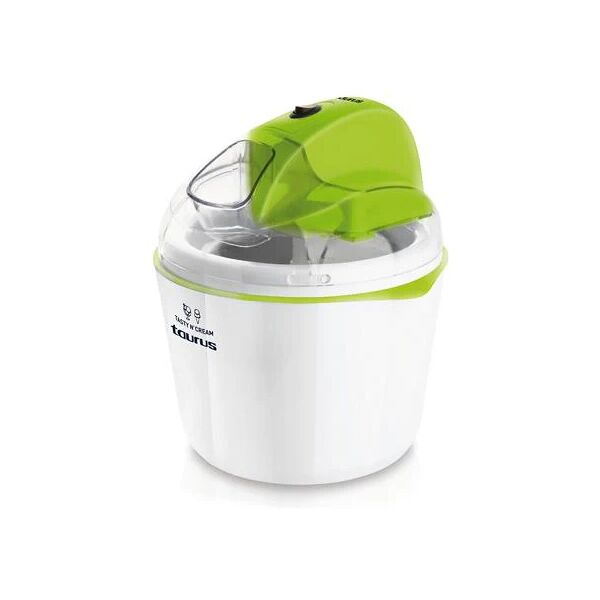 gelatiera taurus tasty'n'cream bianco verde 12 w 1,5 l plastica