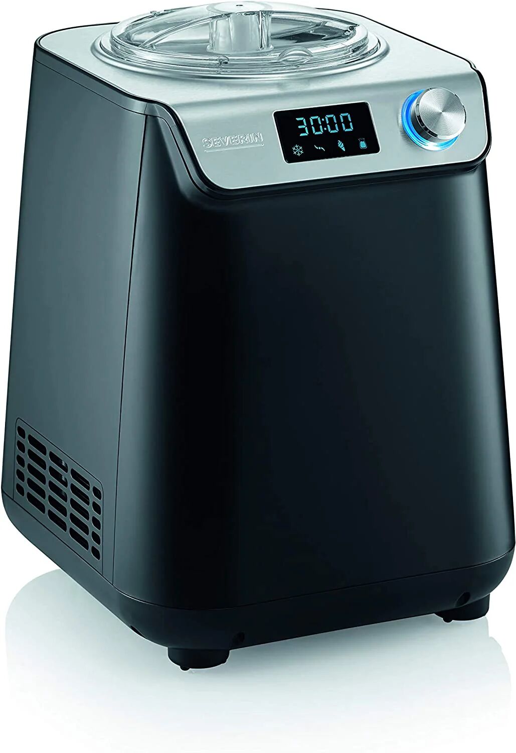 Severin Ez 7409 Gelatiera Autorefrigerante Con Funzione Yogurt Compatta Con Capacitã  1.2 L Con Ricettario Incluso Per Sorbetti, Gelati E Yogurt