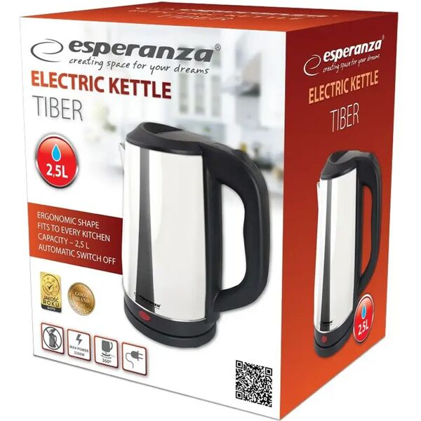 bollitore esperanza ekk036x  acciaio inossidabile 2200 w 2,5 l