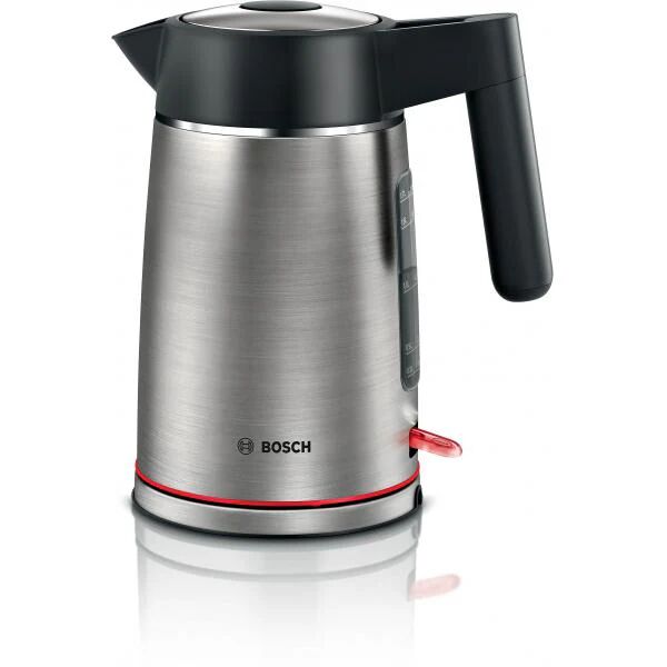 bosch twk6m480 bollitore elettrico 1,7 l 2400 w nero, stainless steel