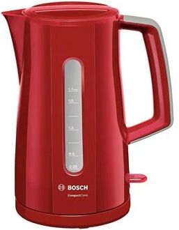 bosch twk3a014 bollitore elettrico 1,7 l rosso 2400 w