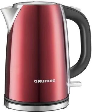 grundig wk 6330 1.7l 3000w rosso, acciaio inossidabile bollitore elettrico