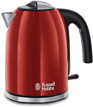 russell hobbs 20412-70 bollitore elettrico nero, rosso, acciaio inossidabile