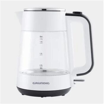 grundig wk 5860 bollitore elettrico 1,7 l nero, bianco 2400 w