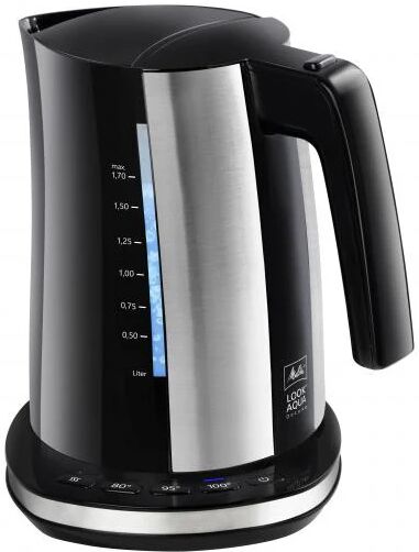 melitta 6766976 bollitore elettrico 1,7 l 2400 w nero, acciaio inossidabile