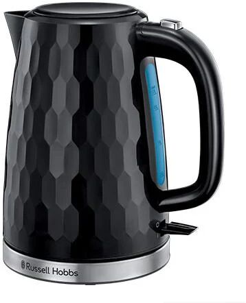 russell hobbs honeycomb black kettle bollitore elettrico 1,7 l 2400 w nero